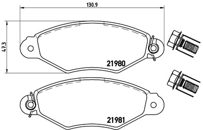 BREMBO P 61 098 Číslo výrobce: 21980. EAN: 8020584061763.