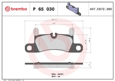 BREMBO P 65 030 Číslo výrobce: 24721. EAN: 8020584110836.