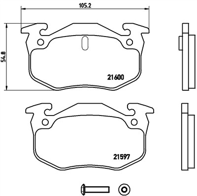 BREMBO P 68 018 Číslo výrobce: 21597. EAN: 8020584056813.