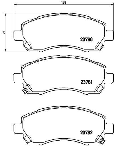 BREMBO P 78 009 Číslo výrobce: 23780. EAN: 8020584057162.