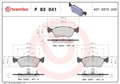 BREMBO P 83 041 Číslo výrobce: 21976. EAN: 8020584057766.