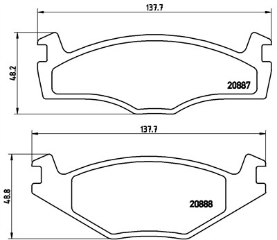 BREMBO P 85 005 Číslo výrobce: 20887. EAN: 8020584058084.