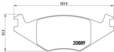 BREMBO P 85 019 Číslo výrobce: 20889. EAN: 8020584058220.