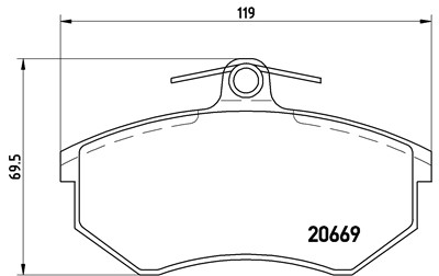 BREMBO P 85 092 Číslo výrobce: 20669. EAN: 8020584062418.