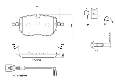 BREMBO P 85 192 Číslo výrobce: 26416. EAN: 8020584122945.