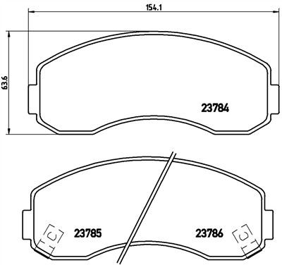 BREMBO P 99 003 Číslo výrobce: 23784. EAN: 8020584062654.