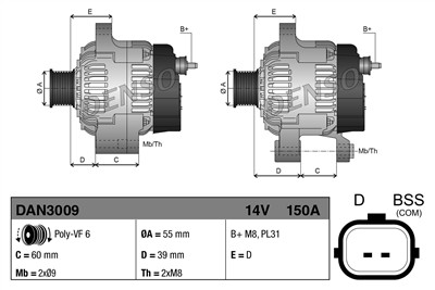 DENSO DAN3009 EAN: 8717613117187.
