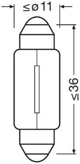 OSRAM 6418 Číslo výrobce: C5W. EAN: 4050300838397.