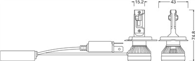 OSRAM 64193DWALL-2HB Číslo výrobce: H4 LED. EAN: 4062172413305.