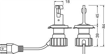 OSRAM 64193DWNBSM-2HB Číslo výrobce: H4 LED. EAN: 4062172398138.