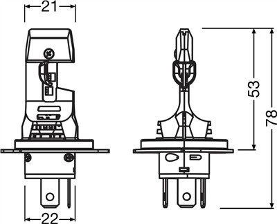 OSRAM 64193DWNBSP-2HB Číslo výrobce: H4 LED.