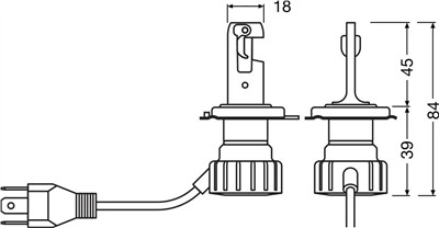 OSRAM 64193DWNBVNT-2MB Číslo výrobce: H4 LED. EAN: 4062172421720.