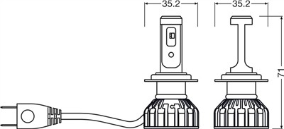OSRAM 64210DWNBSM-2HB Číslo výrobce: H7 LED. EAN: 4062172408332.