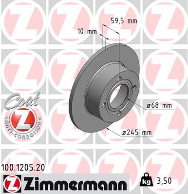 ZIMMERMANN 100.1205.20 EAN: 4250238762331.