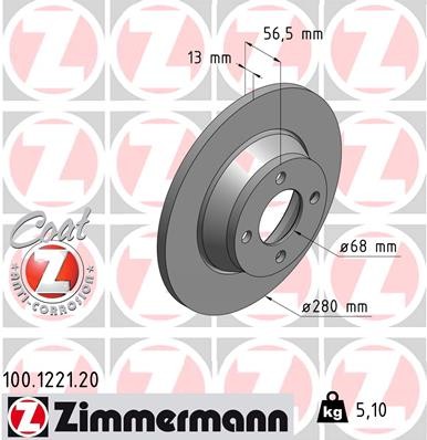 ZIMMERMANN 100.1221.20 EAN: 4250238764359.
