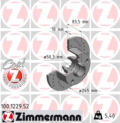 ZIMMERMANN 100.1229.52 EAN: 4250238765936.