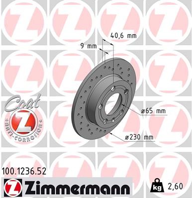 ZIMMERMANN 100.1236.52 EAN: 4250238746331.
