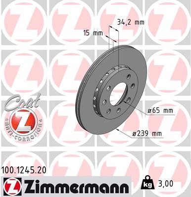ZIMMERMANN 100.1245.20 EAN: 4250238765943.