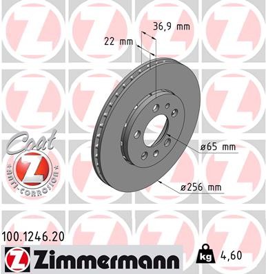 ZIMMERMANN 100.1246.20 EAN: 4250238756538.
