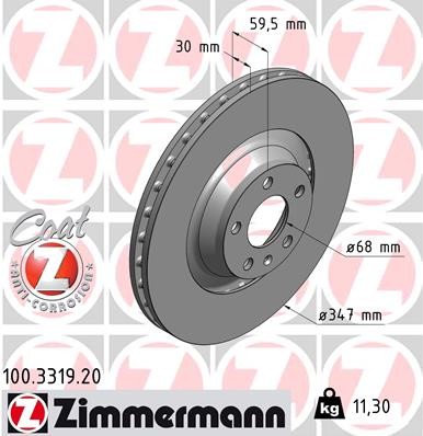 ZIMMERMANN 100.3319.20 EAN: 4250238718307.