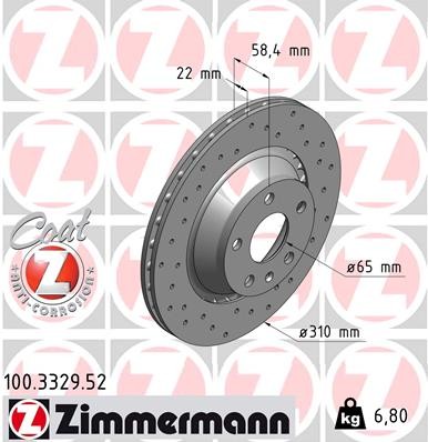 ZIMMERMANN 100.3329.52 EAN: 4250238753636.