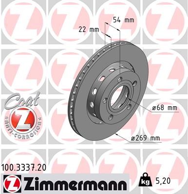 ZIMMERMANN 100.3337.20 EAN: 4250238756552.