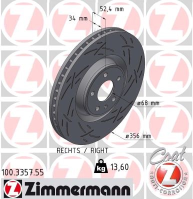 ZIMMERMANN 100.3357.55 EAN: 4250238789932.