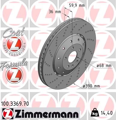 ZIMMERMANN 100.3369.70 EAN: 4250238764274.