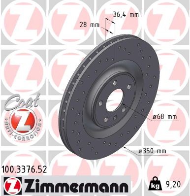 ZIMMERMANN 100.3376.52 EAN: 4250238767824.