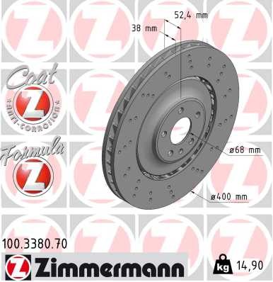 ZIMMERMANN 100.3380.70 EAN: 4250238786412.