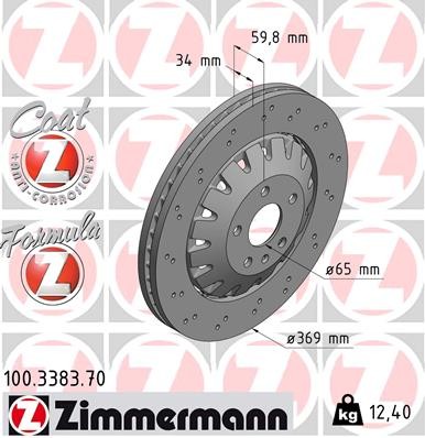 ZIMMERMANN 100.3383.70 EAN: 4250238777281.