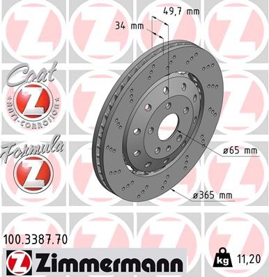 ZIMMERMANN 100.3387.70 EAN: 4250238780373.