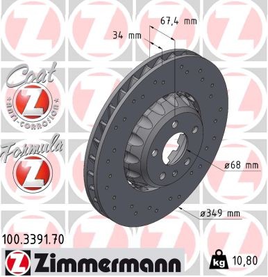 ZIMMERMANN 100.3391.70 EAN: 4250238786498.