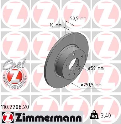 ZIMMERMANN 110.2208.20 EAN: 4250238743798.