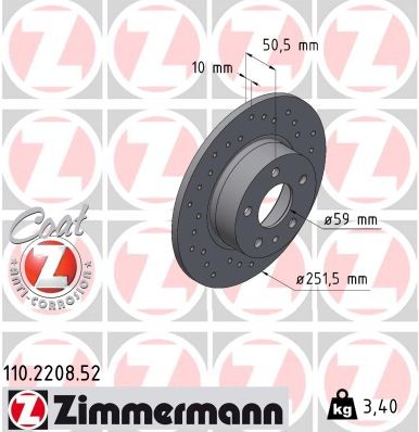 ZIMMERMANN 110.2208.52 EAN: 4250238751434.