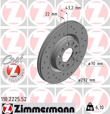 ZIMMERMANN 110.2225.52 EAN: 4250238775881.