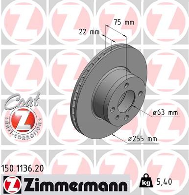 ZIMMERMANN 150.1136.20 EAN: 4250238761952.