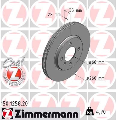 ZIMMERMANN 150.1258.20 EAN: 4250238758525.