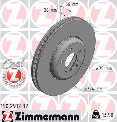 ZIMMERMANN 150.2912.32 EAN: 4250238769576.