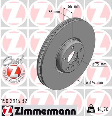 ZIMMERMANN 150.2915.32 EAN: 4250238769637.