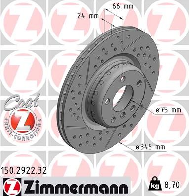 ZIMMERMANN 150.2922.32 EAN: 4250238769422.