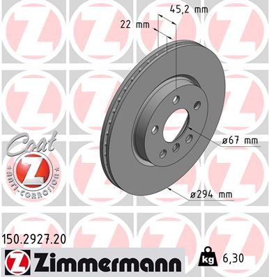 ZIMMERMANN 150.2927.20 EAN: 4250238762676.