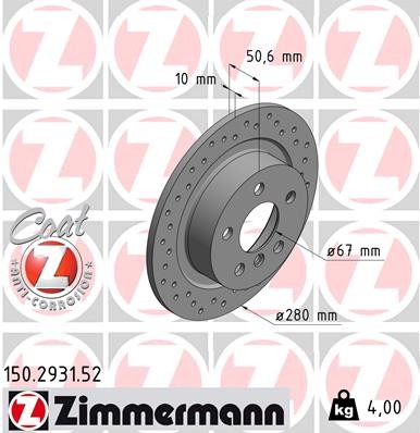 ZIMMERMANN 150.2931.52 EAN: 4250238780243.