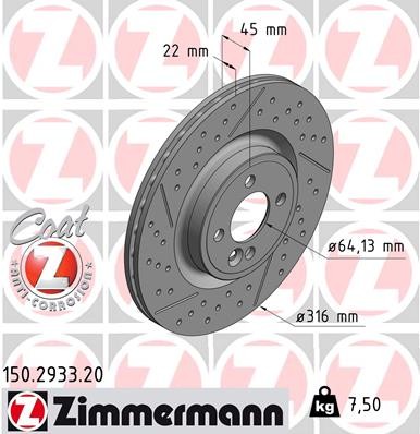 ZIMMERMANN 150.2933.20 EAN: 4250238764250.