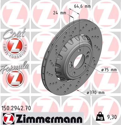 ZIMMERMANN 150.2942.70 EAN: 4250238768333.
