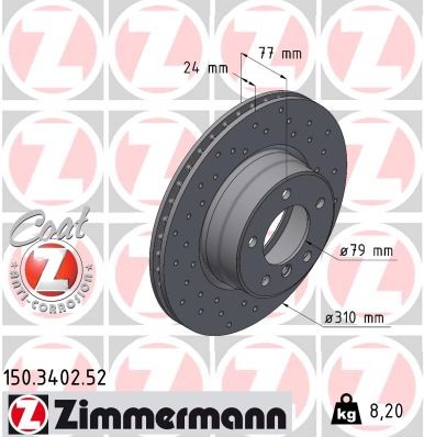 ZIMMERMANN 150.3402.52 EAN: 4250238746232.