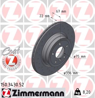 ZIMMERMANN 150.3430.52 EAN: 4250238749813.