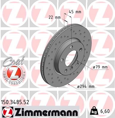 ZIMMERMANN 150.3485.52 EAN: 4250238753001.