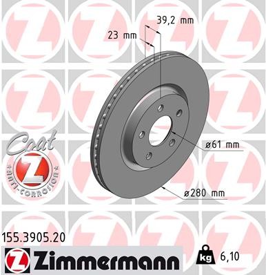 ZIMMERMANN 155.3905.20 EAN: 4250238762911.