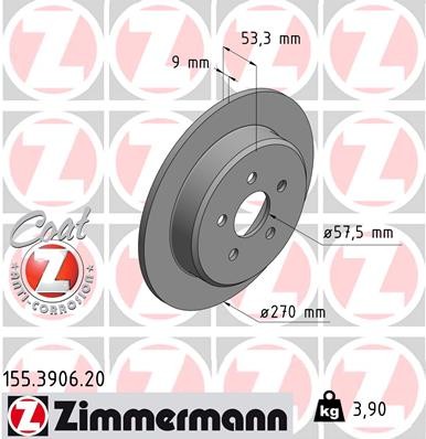 ZIMMERMANN 155.3906.20 EAN: 4250238762348.